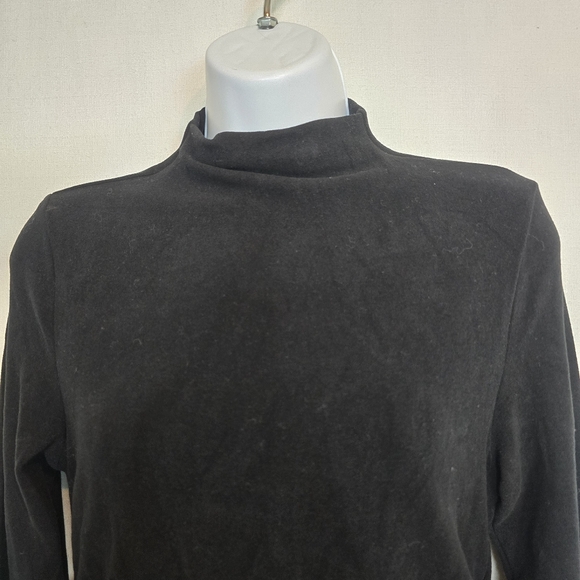 OGL ProWarm Thermal Ruched Sides Tuckable Mockneck Top Black L - Picture 9 of 12
